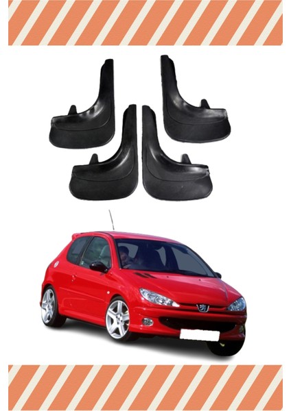 Peugeot 206 Hb 4'lü Tozluk Çamurluk Paçalık