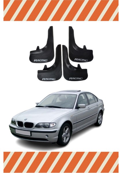 Bmw E46 Racing Yazılı 4'lü Tozluk Çamurluk Paçalık