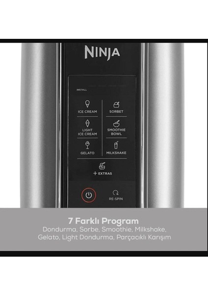 Ninja Ice Cream Maker - Dondurma, Gelato, Sorbe, Smoothie Kasesi, Milkshake Dondurma Makinesi fırsatları