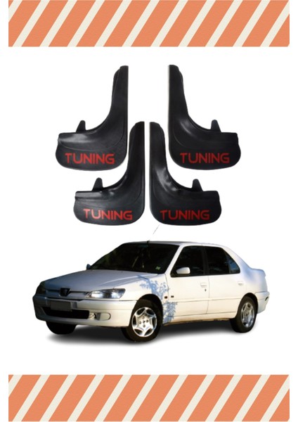 Peugeot 306 Sd Tüm Kasalar Tunıng Yazılı 4'lü Tozluk Çamurluk Paçalık