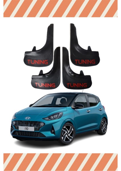 Hundai I10 Tunıng Yazılı 4'lü Tozluk Çamurluk Paçalık