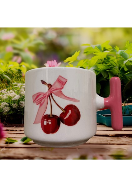Kirazlı Fiyonk Çift Taraf Baskılı Kupa- Seramik Çay, Kahve Hediyelik Bardağı fiyatları
