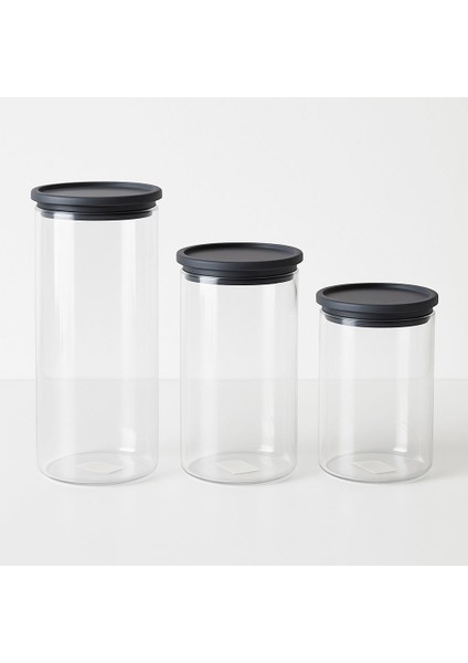 3 Lu Plastik Kapaklı Saklama Kabı Setı 9cm x 21-24-26 cm (1200 ML+1750 ML+2000ML)-CAM Saklama Kabı fiyatları