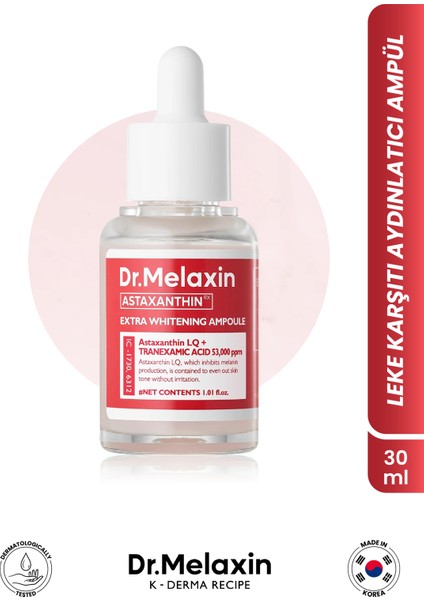 Leke Karşıtı Aydınlatıcı Ampül – Astaxanthin Içerikli, Cilt Tonu Eşitleyici Aydınlatıcı Bakım 30ML