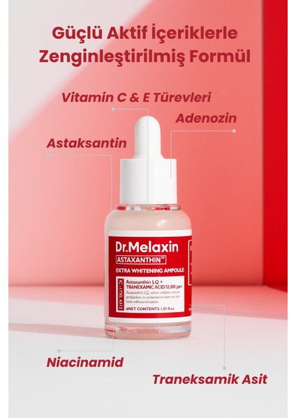 Leke Karşıtı Aydınlatıcı Ampül – Astaxanthin Içerikli, Cilt Tonu Eşitleyici Aydınlatıcı Bakım 30ML indirimleri