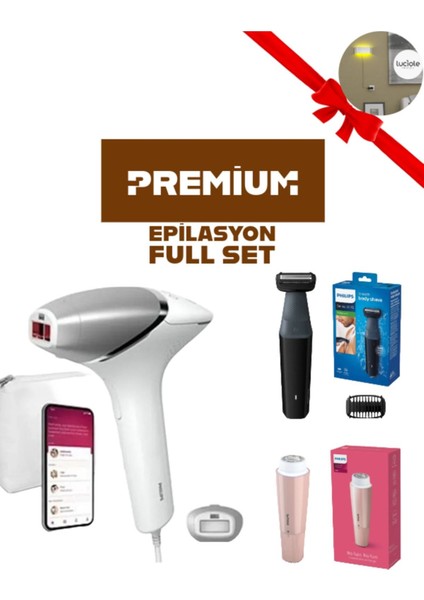 400.000 Atım BRI940 Lazer Epilasyon + BRR454 Taşınabilir Tüy Alma Cihazı + BG3010 Vücut Bakım