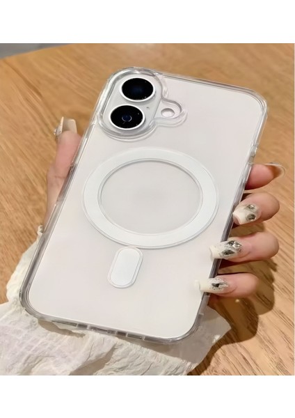 iPhone 17 Magsafe Uyumlu Şeffaf Darbe Emici Kılıf – Sararma Karşıtı, Yükseltilmiş
