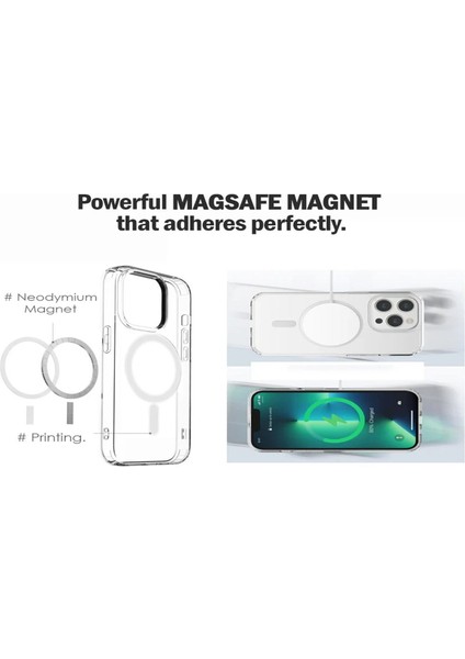 iPhone 17 Magsafe Uyumlu Şeffaf Darbe Emici Kılıf – Sararma Karşıtı, Yükseltilmiş modelleri