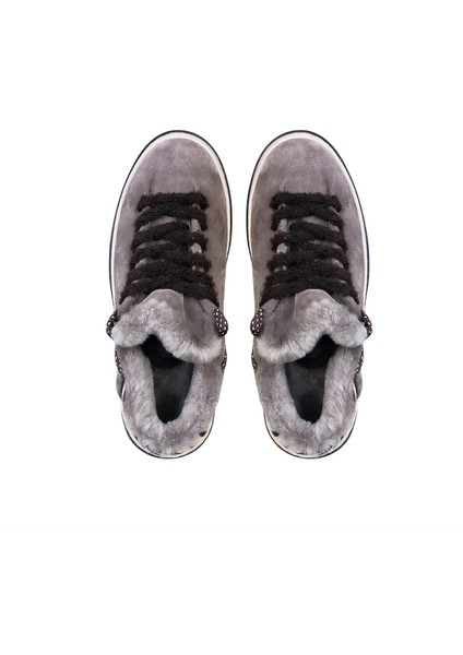 Vizon Süet Deri&kürk Sneaker modelleri