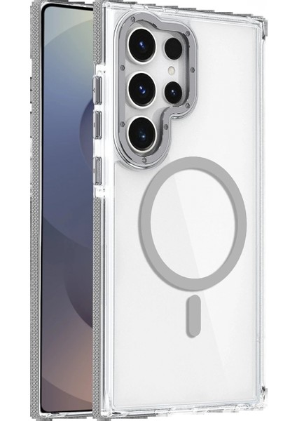 Samsung Galaxy S25 Ultra Bella Magsafe Kapak - Gri
