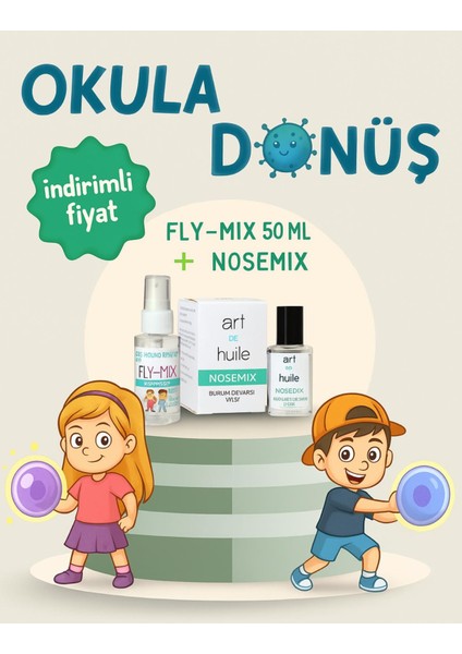 Okula Dönüş Fly Mix 50 ml + Nosemix 10 ml Avantajli Paket