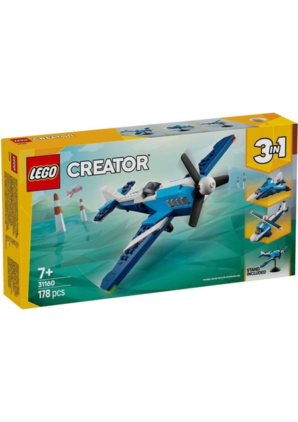 31160 LEGO Creator 3in1 - Yarış Uçağı 178 Parça +7 Yaş indirimleri
