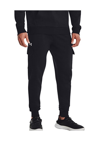 Ua Rival Fleece Cargo Jogger Erkek Günlük Kargo Eşofman Altı 1382134-001 Siyah