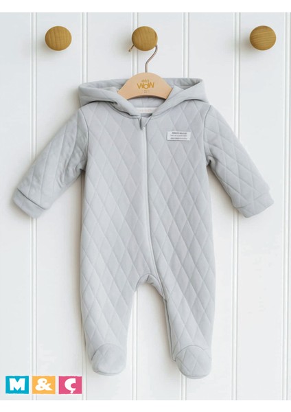 Unisex Kapşonlü Ayaklı Kapitone 3-6-9 Ay Kız Erkek Bebek Tulum Hooded Footed Baby Romper fiyatları