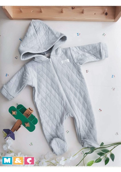 Unisex Kapşonlü Ayaklı Kapitone 3-6-9 Ay Kız Erkek Bebek Tulum Hooded Footed Baby Romper modelleri