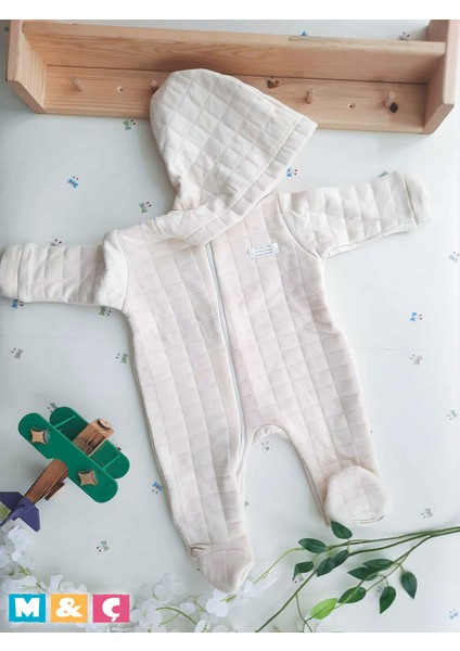 Unisex Kapşonlü Ayaklı Kapitone 3-6-9 Ay Kız Erkek Bebek Tulum Hooded Footed Baby Romper modelleri