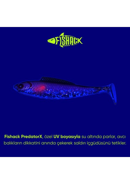 1 Adet Tatlı/tuzlu Su Için Silikon Suni Balık - 4.5gr - 8.5cm Fishack Predatorx Uv Boyalı Ghosty modelleri