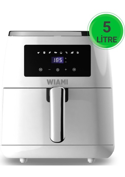 Fritöz Wiami Air Fryer 5 Lt Beyaz Akıllı 545ESERI