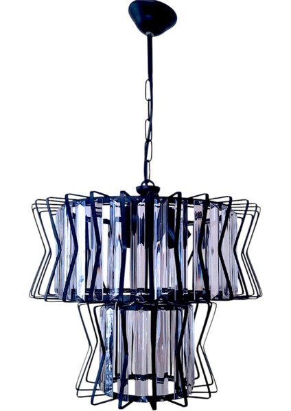 Antik Step Şeker 4’lü Avize – Siyah, Kristal Tabut Taşlı, Modern fiyatları