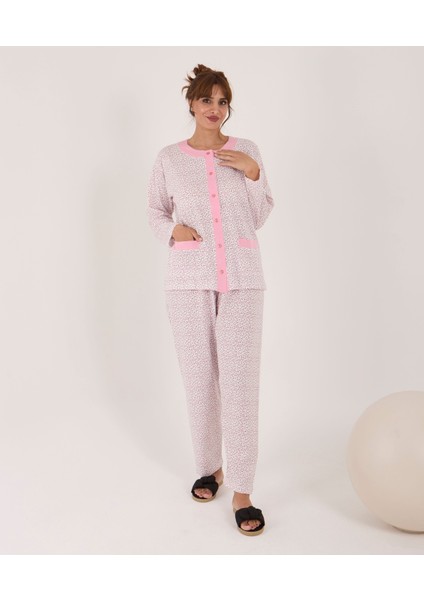 Yeni Ürün...% 100 Pamuk Geniş Kesim Önden Komple Düğmeli Kadın Pijama Takımı indirimleri