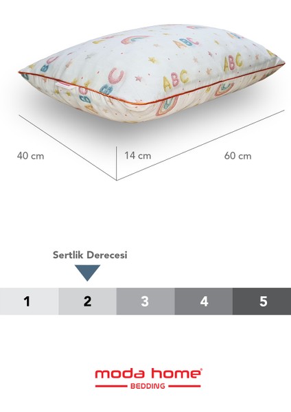 2 Adet Müslin Kumaşlı Ortopedik Çocuk Yastığı,visco Parçacıklı Pamuk Kılıflı 40*60 *1100 Gr(Abc) fırsatları