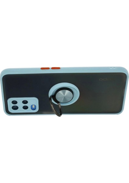 Oppo A54 4g Kılıf Montreal Yüzüklü Silikon Kapak - Buz Mavi modelleri