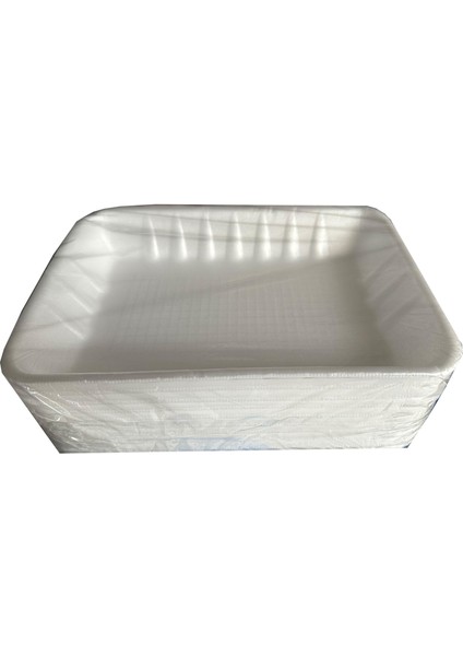 Tek Kullanımlık Mod 2 - 500 Gr. Beyaz Köpük Kase Tabak - 18X13X3 Cm. - 30 Adet modelleri