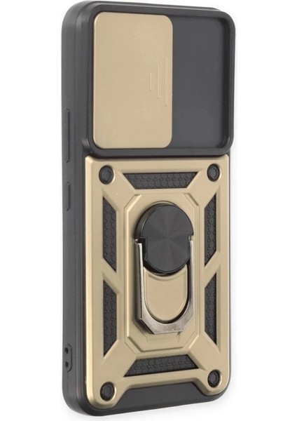 Samsung Galaxy S23 Kılıf Pars Lens Yüzüklü Silikon - Gold fiyatları