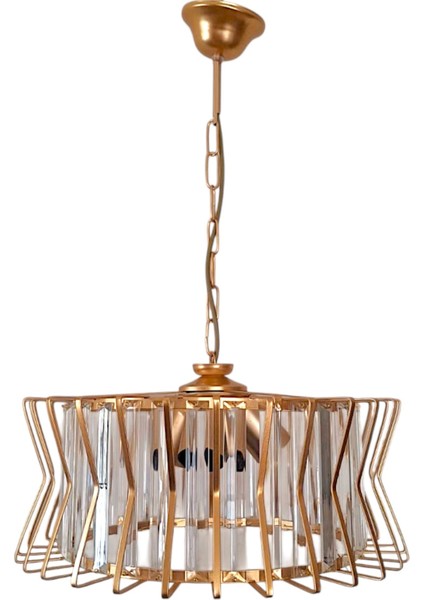 Antik Şeker 3’lü Avize – Gold, Kristal Tabut Taşlı, Modern fiyatları