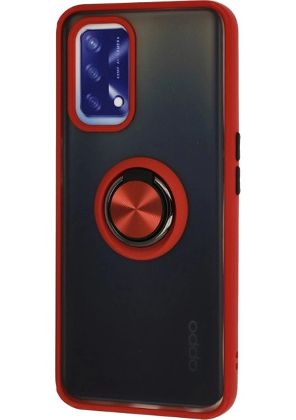 Oppo A74 4g Kılıf Montreal Yüzüklü Silikon Kapak - Kırmızı fiyatları