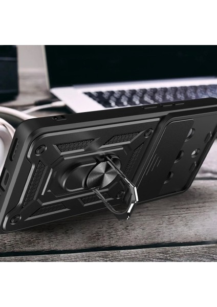 Realme 11 Pro Kılıf Pars Lens Yüzüklü Silikon - Siyah modelleri