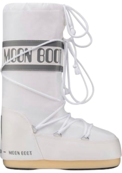 80d1400440-a001 Moon Boot Nylon Unisex Çocuk Beyaz Kar Botu modelleri