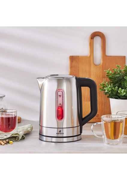 5 Kademeli Sıcaklık Modu , Isıya Göre LED Aydınlatma Inox 2200W Su Isıtıcısı