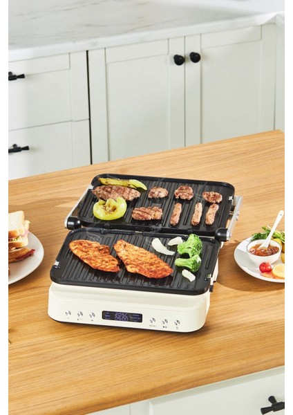 Tost, Krep Izgara Çift Taraflı Plaka 2000W Digitalekran Yanmazyapışmaz Tost, Krep ve Izgara Makinesi modelleri