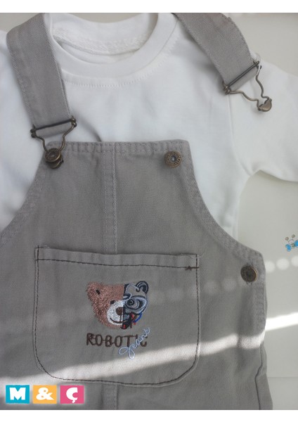 Unisex Kot Tulum Sonbahar Kış Kız Erkek Bebek 2li Takım Overall Jumpsuit fırsatları