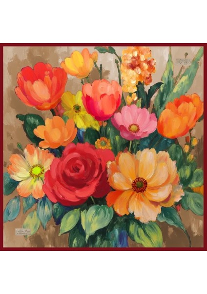 Güz | Yaz Serinliği Eşarp 90 x 90 - 2557-02