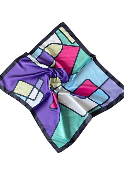 2 Li Saten Bandana Seti Saten Fular Saten Çanta Aksesuarı Özel Desen Bandana 45X50 cm fiyatları