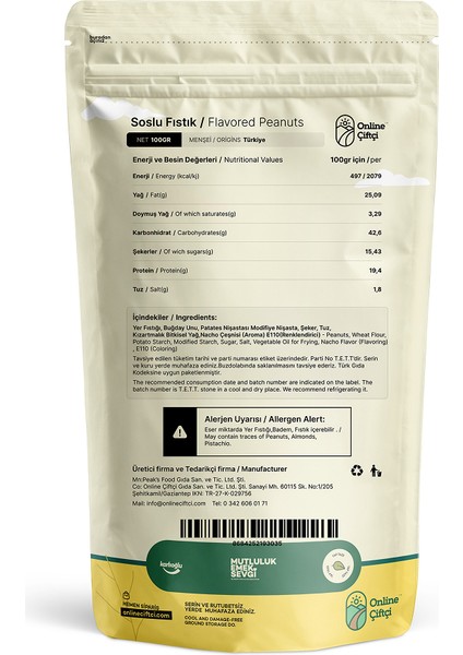 Soslu Yer Fıstığı 100GR fiyatları