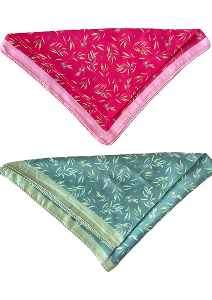 2 Li %100 Pamuklu Bandana Seti Özel Desen Bandana Fular Çanta Aksesuarı Bandana 45X50 cm