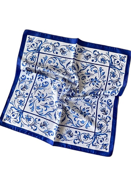 2 Li Saten Bandana Seti Saten Fular Saten Çanta Aksesuarı Özel Desen Bandana 45X50 cm modelleri