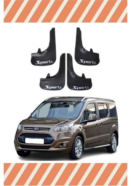 Ford Connect 4 Kapı 14 ve Sonrası Sports Yazılı 4'lü Tozluk Çamurluk Paçalık