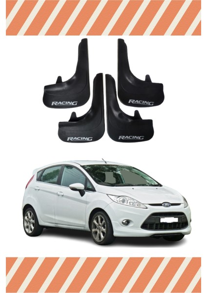 Ford Fiesta 2010-2017 Racing Yazılı 4'lü Tozluk Çamurluk Paçalık