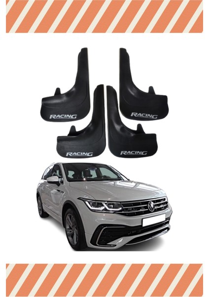 Volswagen Tiguan Tüm Kasalar Racing Yazılı 4'lü Tozluk Çamurluk Paçalık