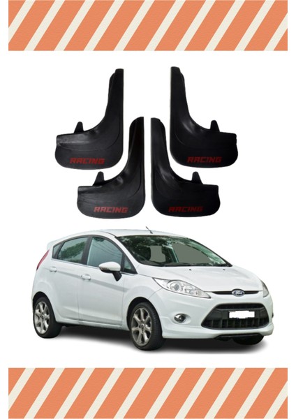 Ford Fiesta 2010-2017 Racing Yazılı 4'lü Tozluk Çamurluk Paçalık