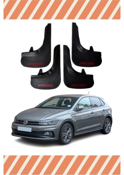 Volswagen Polo Racing Yazılı 4'lü Tozluk Çamurluk Paçalık