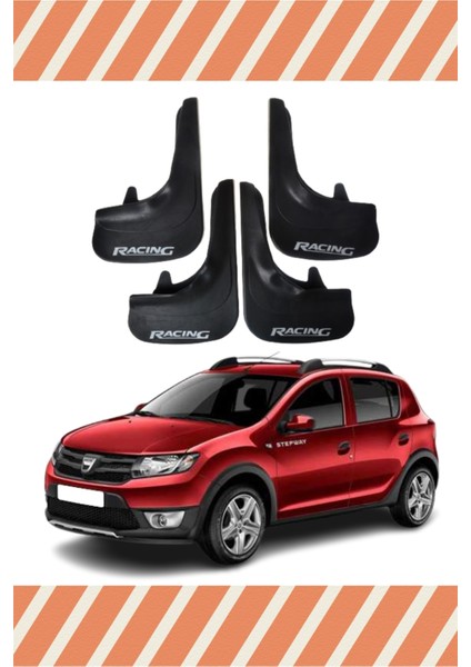 Dacia Stepway 2013 Racing Yazılı 4'lü Tozluk Çamurluk Paçalık