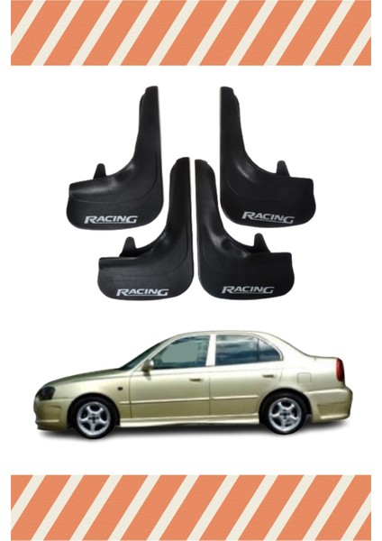 Hyundai Accent Milenyum Racing Yazılı 4'lü Tozluk Çamurluk Paçalık