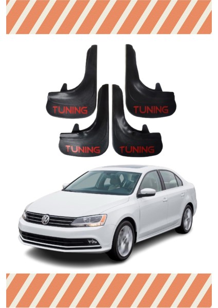 Volswagen Jetta Tunıng Yazılı 4'lü Tozluk Çamurluk Paçalık