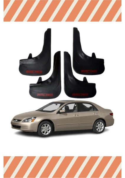 Honda Accord 2003-2008 Racing Yazılı 4'lü Tozluk Çamurluk Paçalık