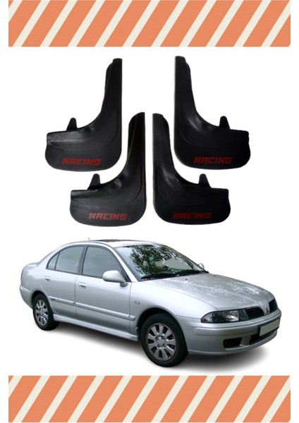 Mitsubishi Carisma Racing Yazılı 4'lü Tozluk Çamurluk Paçalık